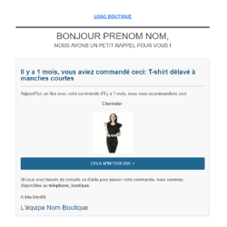 Prestashop module Recovery of consumed products