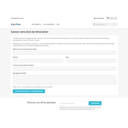 Formulaire de rétractation 1/2