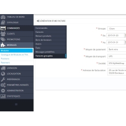 Module Facture pour un groupe de clients