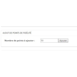 Module Prestashop Ajout manuel de points de fidélité