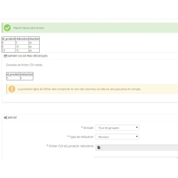 Prestashop Module Specific Price Import