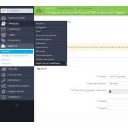 Module Prestashop Import prix spécifiques
